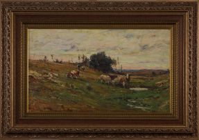 Adriaan Boshoff; Landscape with Cattle