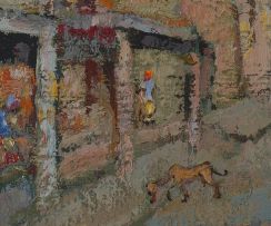 Gregoire Boonzaier; District Six Scene with Dog