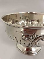 An Edward VII silver rose bowl, maker's initials indistinct, London, 1904