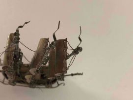 A Dutch silver novelty model of a ship, 1814-1953, .833 standard