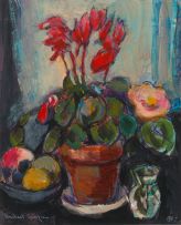 Herbert Coetzee; Still Life with Pot Plant