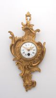 A Louis XV style gilt wall-mounted clock, Balthazar, Paris
