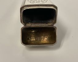A Victorian silver cigar case, maker's initials indistinct, London, 1895, retailed by Ortner & Houle, 35 St James's Street, S.W.