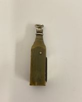 A Victorian novelty horn and silver-plated whisky bottle cheroot cutter