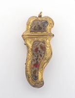 Agate and gilt-metal etui, 19th century