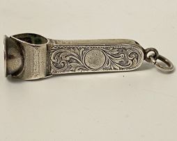 An Edward VII silver cheroot holder and case, Oppenheimer, Seckel & Co, Birmingham, 1906