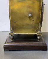 A brass lantern clock, Goldsmiths Company, 19th century