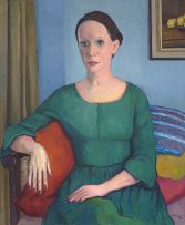 François Krige; Portrait of Paula in a Green Dress
