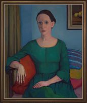 François Krige; Portrait of Paula in a Green Dress