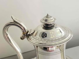 A Victorian silver coffee pot, Charles Thomas Fox & George Fox, London, 1846