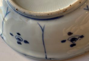 A pair of Chinese blue and white dishes, Kangxi period, 1662-1722