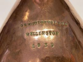 A Cape copper measure, Daniel Benjamin Woudberg & Son, Wellington, 1939
