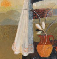 Susan Helm Davies; Black Chair in Landscape