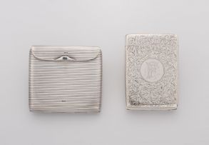 A George V silver cigarette case, Cohen & Charles, London, 1911, with import marks, .925 sterling