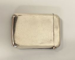 A late Victorian silver combination cigarette case, Henry Matthews, Birmingham, 1900