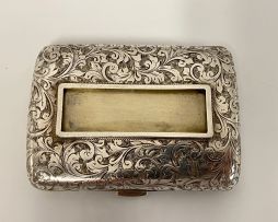 An Edward VII silver cigarette case, John Edward Wilmot, Birmingham, 1906