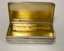 A George IV silver table snuff box, Nathaniel Mills, Birmingham, 1826
