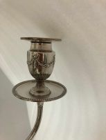 A pair of silver-plated four-light candelabra, Z Barraclough & Sons, Leeds