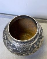 A Colonial silver niello vase, 19th century