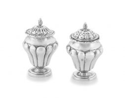 A pair of Colonial Indian salt and pepper shakers, Pittar & Company