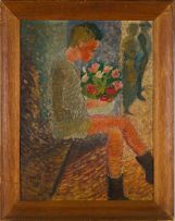 Cecily Sash; Boy with Bouquet of Flowers