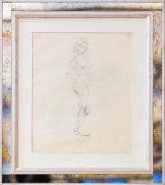 Aleksanders Klopcanovs; Standing Nude, View from Right Side