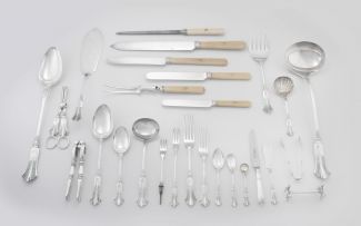 A George V silver 'Fern' pattern flatware service, John Sanderson, Sheffield, 1911