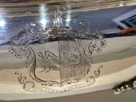 A George IV silver two-handled tureen and cover, JE Terrey & Co, London, 1823