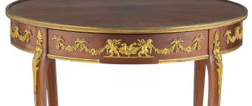 A French kingwood and gilt-metal-mounted occasional table, late 19th/early 20th century