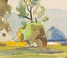 Walter Battiss; Landscape near the Hekpoort Road