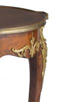 A French kingwood-veneered and gilt-metal-mounted occasional table, late 19th century