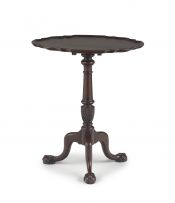 A George III style mahogany tilt-top pie crust table
