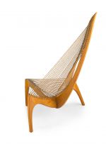 A Danish ash and flag line Harp chair designed in 1968 by Jørgen Høvelskov for Christensen & Larsen Møbelhadvaerk