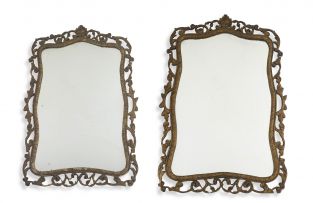 A pair of French giltwood mirrors, 19th century