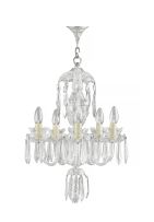 A Waterford crystal five-light chandelier, modern