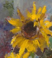 Errol Boyley; Still Life with Vase of Sunflowers