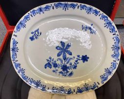 A pair of Chinese Export blue and white dishes, Qianlong period, 1735-1796