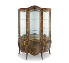 A French kingwood Vernis Martin gilt-metal-mounted vitrine cabinet, late 19th century