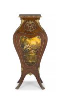 A French kingwood, gilt-metal-mounted and marble-topped meuble d'appui, late 19th century