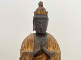 A Japanese giltwood and plaster figure of Kannon, 19th century