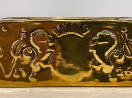 A Dutch brass VOC tobacco box, 18th century