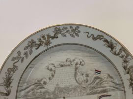 A Chinese Table Bay plate, Qianlong period, 1735-1796