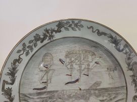 A Chinese Table Bay plate, Qianlong period, 1735-1796
