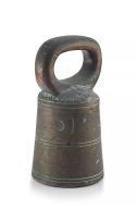 A VOC bronze weight, 1748