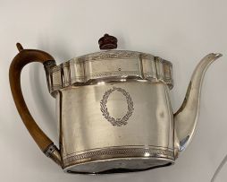 A George III silver teapot, John Emes, London, 1797
