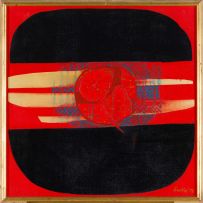 Larry Scully; Red Abstract
