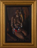 Alfred Neville Lewis; Seated Zulu Woman