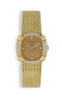 Lady's 18ct yellow gold and diamond-set 'Ellipse' Patek Philippe wristwatch, Ref. 4498, 1980s