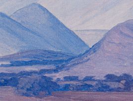 Jacob Hendrik Pierneef; Landscape with Purple Mountains