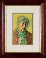 Marjorie Wallace; Self-portrait in Brown Jacket